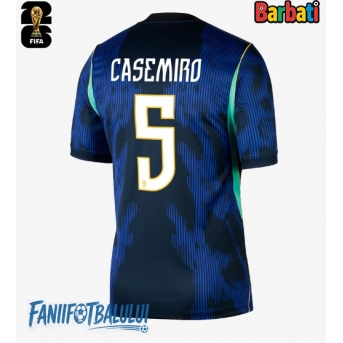Brazilia Casemiro #5 Tricou Fotbal Replică Mondial 2026 Barbati Deplasare